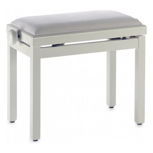 Banquette Piano Stagg Pb39 Ivoire Brillant Velours Blanc
