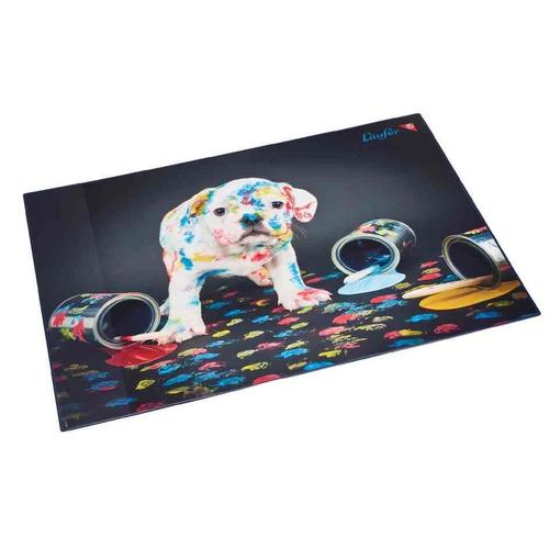 Läufer Sous-Main Plastique 40 X 53 Cm Motif "Chien Multicolore