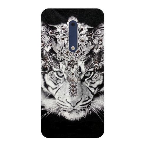 Coque Mate 10 Lite Tigre Noir Indien Bijoux