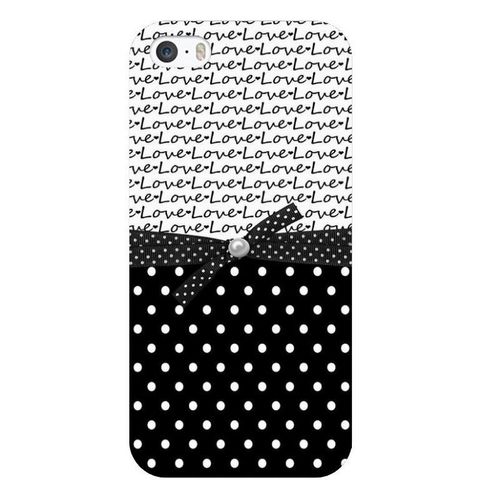 Coque Iphone 6 Plus 6s Plus Love Noeud Pois Noir Blanc