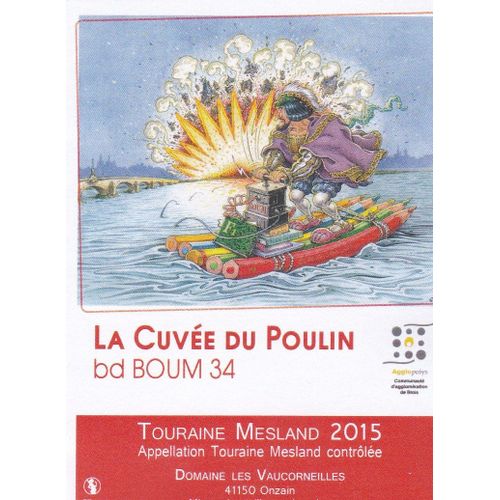 Étiquette Vin Sole Jean Festival Bd Blois 2017 (Super Dupont Pépé Malin...