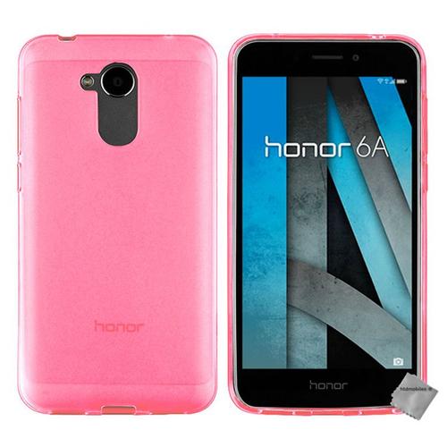 Housse Etui Coque Pochette Silicone Gel Fine Pour Huawei Honor 6a Pro + Film Ecran - Rose