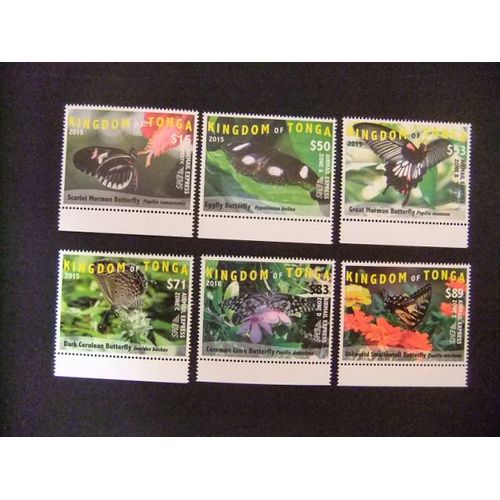 Kingdom Of Tonga Fauna 2015 - 2016 Butterflies Papillons Mariposas Mnh Airmail Expres