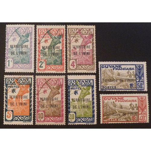 Guyane (Territoire De L'inini) Neuf Y&t N° 1 À 5 Et 7 11 12 Lot De 8 Timbres Cote 4.60 