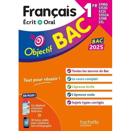 Français Écrit + Oral 1re Stmg-Sti2d-St2s-Stl-Std2a-Sthr