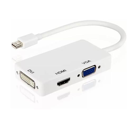 Câble Adaptateur convertisseur Mini Display Port vers HDMI, DVI et VGA pour Mac Mini -Visiodirect-