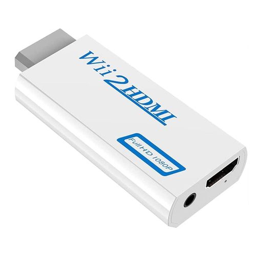 Adaptateur Wii Vers Hdmi Convertisseur Avec Port Hdmi Et Sortie Audio 3,5 Mm 1080p Pour Nintendo Wii Blanc -Visiodirect -