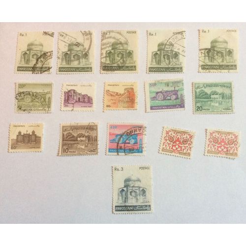 Lot De 16 Timbres Oblitérés Du Pakistan