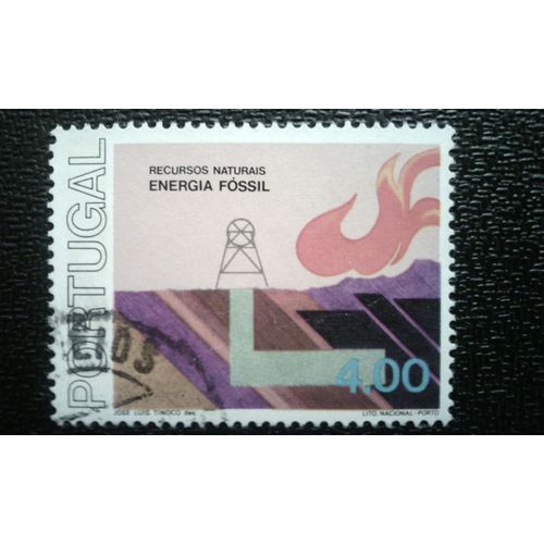 Timbre Portugal ( Yt 1324 ) 1976 Énergie - Cycle Des Ressources Naturelles