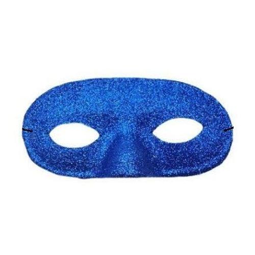 Loup Métallisé Couleur Bleu Adulte - Masque Déguisement Carnaval, Bal