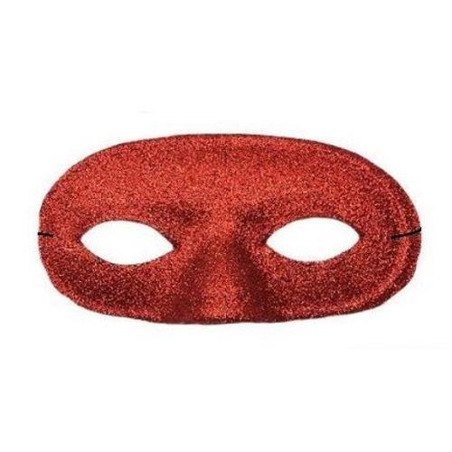 Loup Métallisé Couleur Rouge Adulte - Masque Déguisement Carnaval, Bal