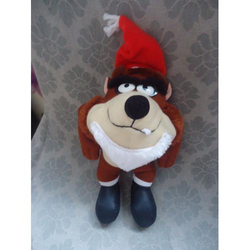 Taz Le Diable De Tazmanie En Peluche Petit Vintage Bonnet Noel 26 Cm Warner Bros 1993