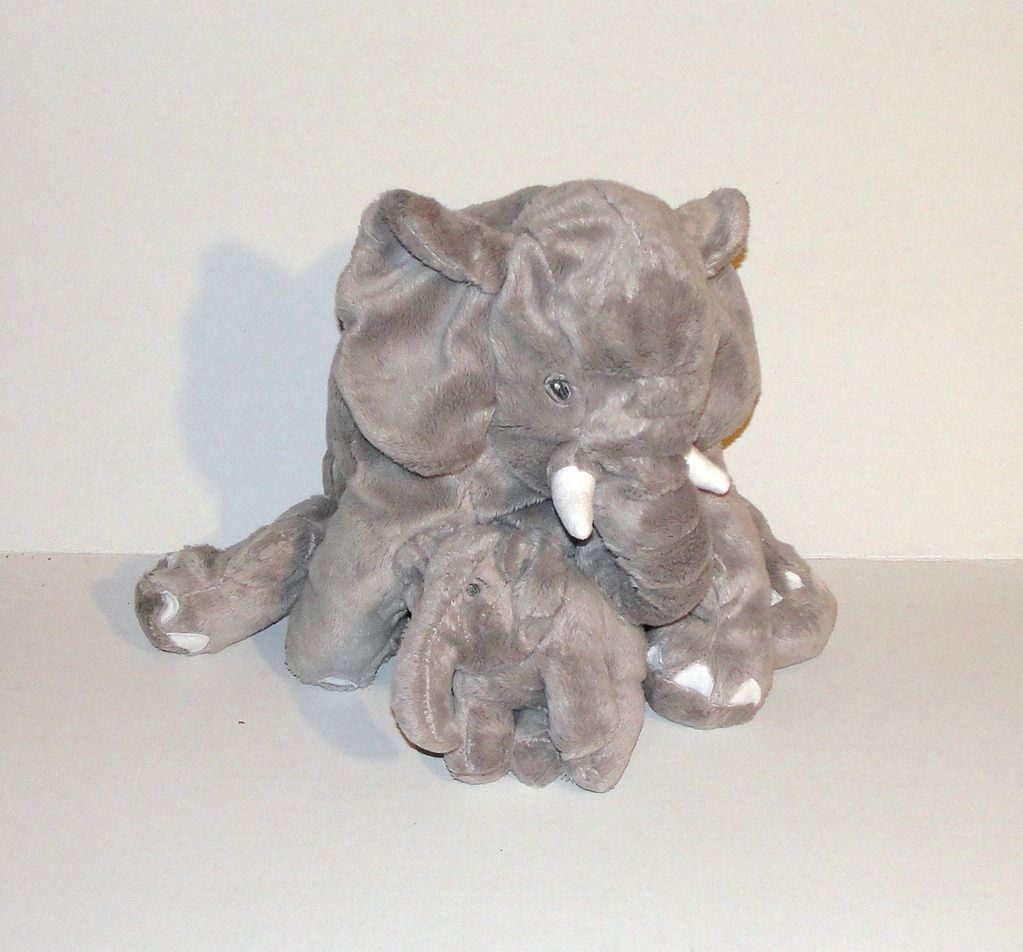 Doudou Elephant Ikea Avec Son Petit Klappar Peluche 28 Cm Rakuten