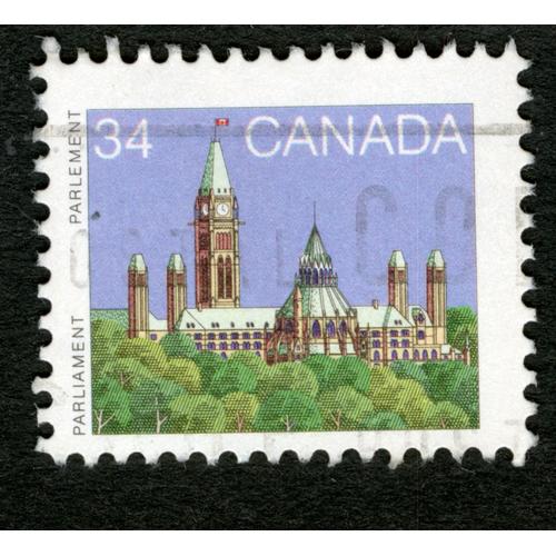Timbre Oblitéré Canada, Parlement 34