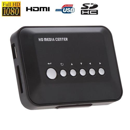 Boitier multimédia full HD 1080p lecteur photo vidéo musique TV HDMI SD USB Noir - YONIS