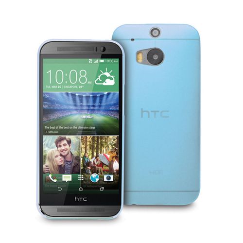 Coque Case Htc One M8 Bleu Ultra-Fine Silicone Souple (Tpu)