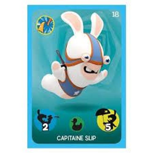 Carte Panini Lapin Cretin : Capitaine Slip