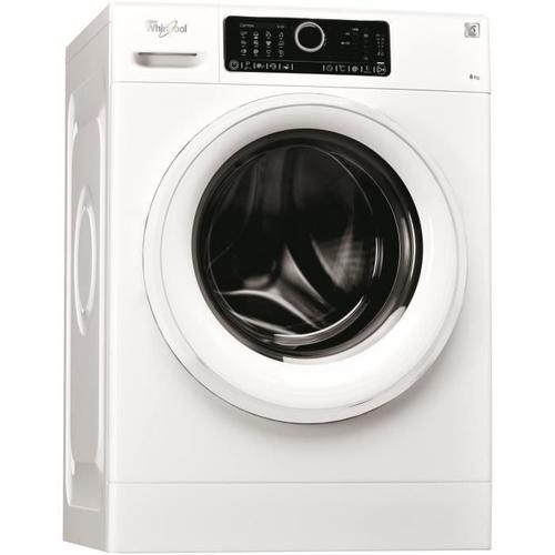 Whirlpool Supreme Care FSCR80417 - Machine à laver - indépendant - largeur : 59.5 cm - profondeur : 61 cm - hauteur : 85 cm - chargement frontal - 55 litres - 7 kg - 1351 tours/min - blanc