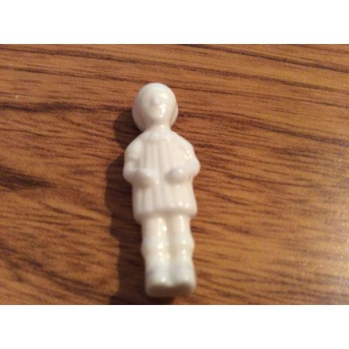 Fève Ancienne Céramique Blanche Enfant
