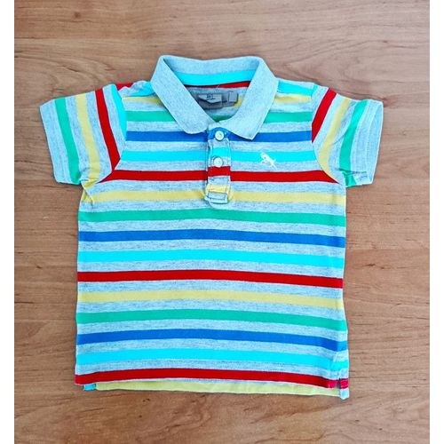 Polo. T Shirt A Rayures Multicolore. L.O.G.G. Taille 12 Mois.