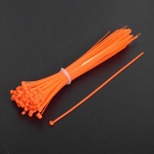 100 Collier De Serrage Cranté Nylon Orange 3.6x250 Rilsan Colson Mo...