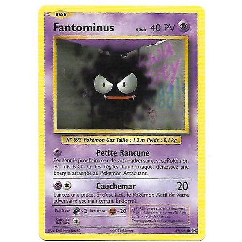 Carte Pokémon 47/108 Fantominus Niv.8 40 Pv - Reverse Xy - Evolutions  Neuf Fr