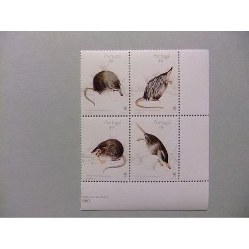 Portugal 1997 Wwf Taupe D'eau Toupeira De Agua Yvert 2152 / 2155 ** Mnh