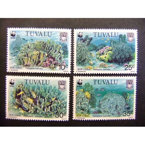 Tuvalu 1992 Wwf Blue Coral Yvert 609 / 12 ** Mnh Sg Nº 652 / 55 **