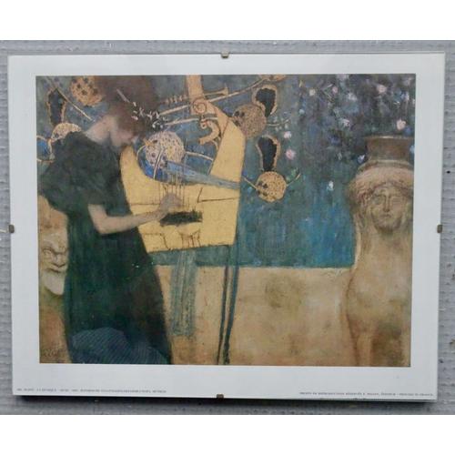 La Musique - Klimt (1895) - Reproduction Sous Verre