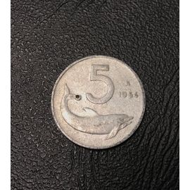 5 Lires Italie 1954 (Dauphin)