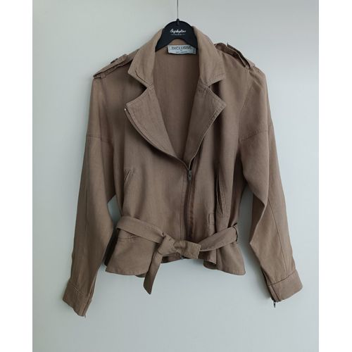Veste Marron. Legere. Exclusive. Lin. Coton. Polyester. Taille 40
