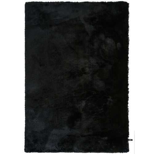 Tapis Shaggy À Poils Longs Whisper Noir 120x170 Cm - Tapis Doux Pour Salon
