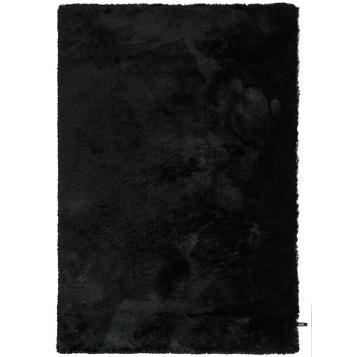 Tapis Shaggy À Poils Longs Whisper Noir 140x200 Cm - Tapis Doux Pour Salon