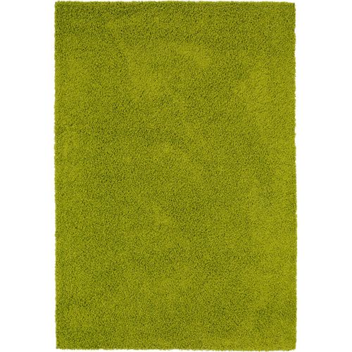 Tapis Shaggy À Poils Longs Swirls Vert 133x190 Cm - Tapis Doux Pour Salon
