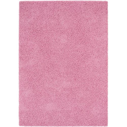 Tapis Shaggy À Poils Longs Swirls Rose 120x170 Cm - Tapis Doux Pour Salon