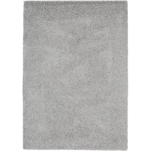 Tapis Shaggy À Poils Longs Swirls Gris 160x230 Cm - Tapis Doux Pour Salon