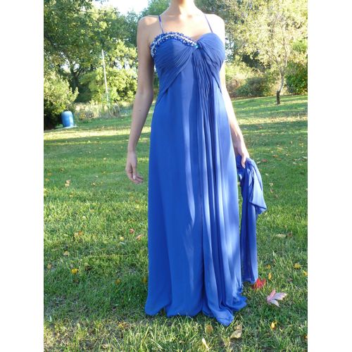 Robe De Soirée Lautinel Robe De Cocktail Polyester 38 Bleu