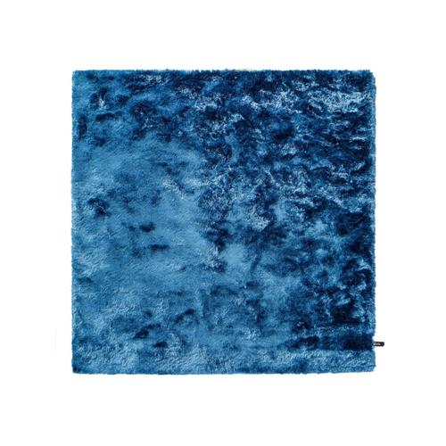 Tapis Shaggy À Poils Longs Whisper Bleu 60x60 Cm - Tapis Descente De Lit