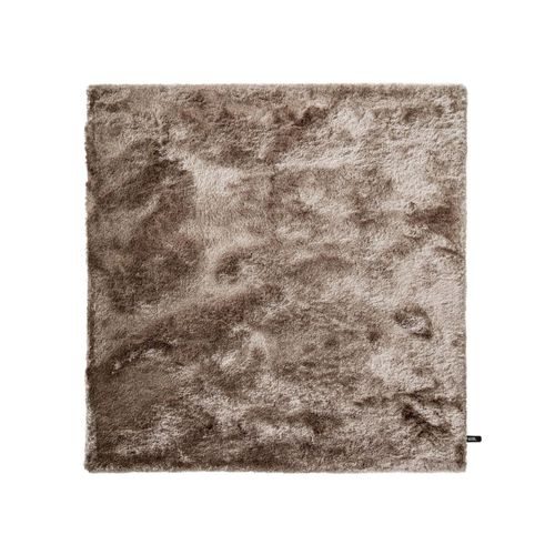 Tapis Shaggy À Poils Longs Whisper Marron Clair 150x150 Cm - Tapis Doux Pour Salon