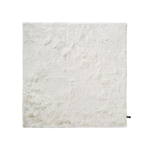 Tapis Shaggy À Poils Longs Whisper Blanc 150x150 Cm - Tapis Doux Pour Salon