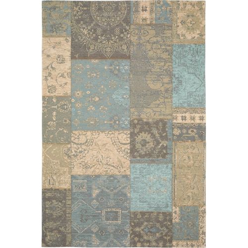 Tapis Vintage Tissé À Plat Frencie Marron 100x160 Cm - Tapis Poil Ras / Effet Usé