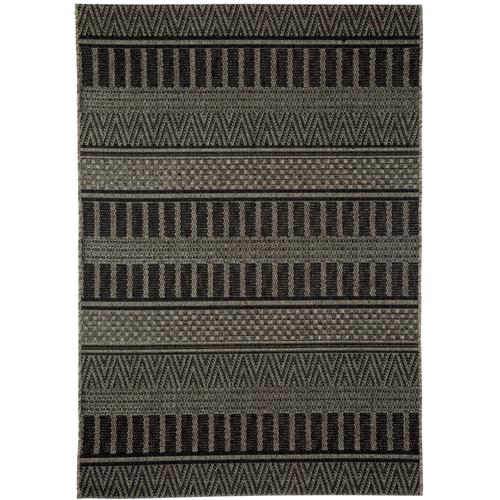 Tapis D'extérieur Naoto Anthracite 160x230 Cm - Tapis Outdoor Pour Balcon, Terrasse Et Jardin