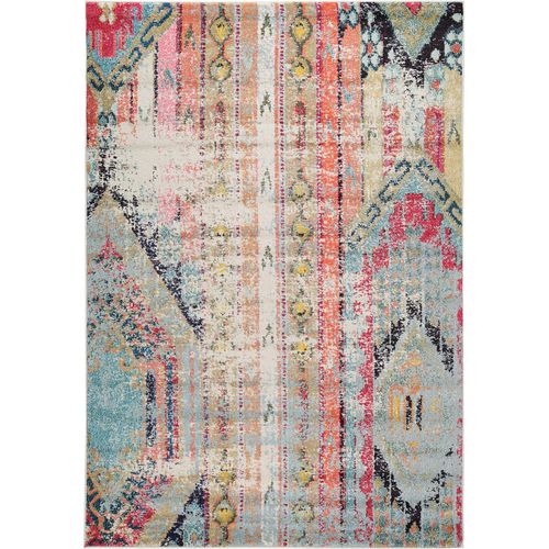 Tapis Vintage Casa Turquoise 140x200 Cm - Tapis Poil Ras / Effet Usé