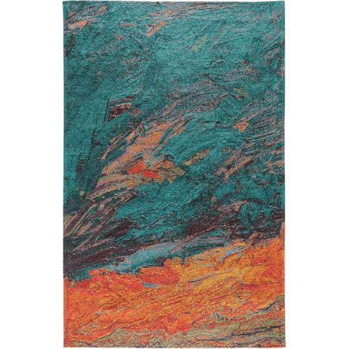 Tapis Poil Ras Tissé À Plat Stay Turquoise 115x180 Cm - Tapis Poil Court Design Moderne Pour Salon