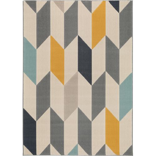 Tapis Poil Ras Dessert Multicouleur 80x150 Cm - Tapis Poil Court Design Moderne Pour Salon