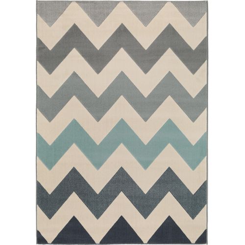 Tapis Poil Ras Dessert Bleu 120x170 Cm - Tapis Poil Court Design Moderne Pour Salon