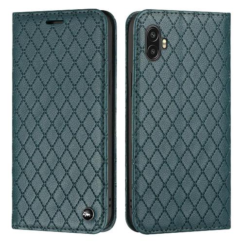 Étui Pour Samsung Galaxy Xcover 2 Pro Flip Coquille Magnétique Titulaire De Fentes Pour Cartes Affaires Portefeuille - Vert