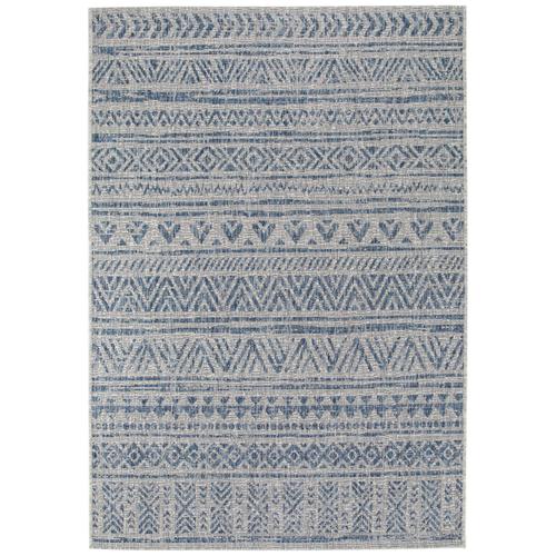 Tapis D'extérieur Cleo Bleu 120x170 Cm - Tapis Outdoor Pour Balcon, Terrasse Et Jardin