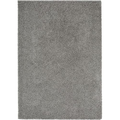 Tapis Shaggy À Poils Longs Swirls Gris Foncé 133x190 Cm - Tapis Doux Pour Salon