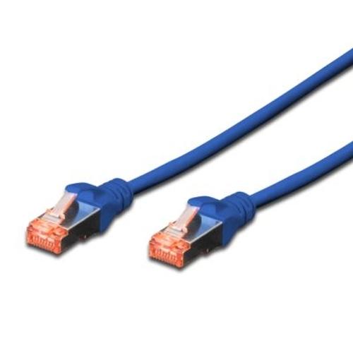 Câble Rj45 droit cat6 blindé 25m bleu Connectland